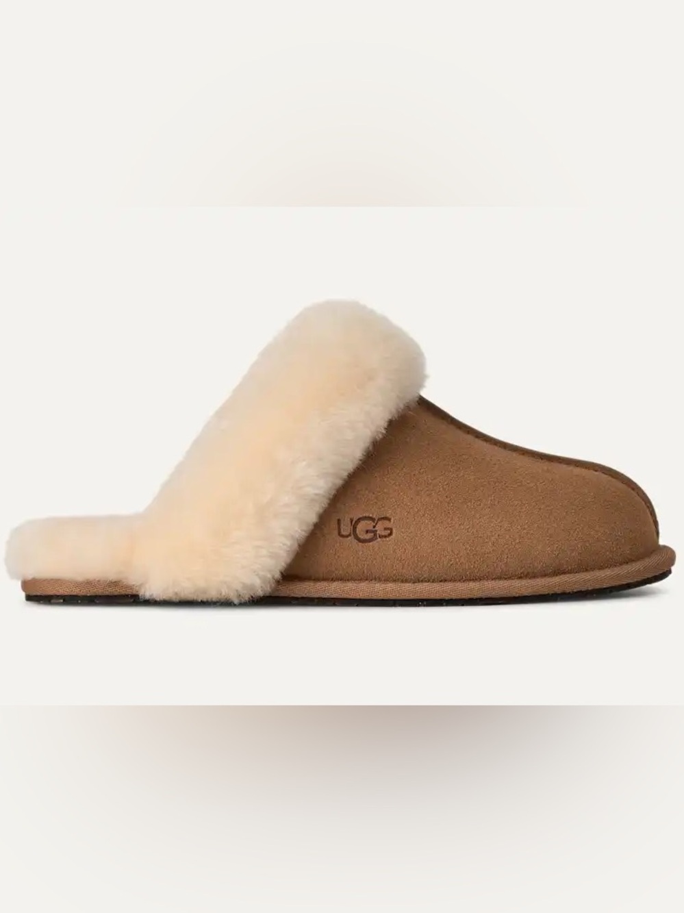 UGG Scuffette II Slipper Suede Shearling-Lined Brown & Cream